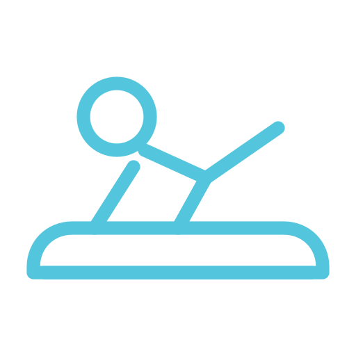 Person receiving physiotherapy treatment on a therapy table